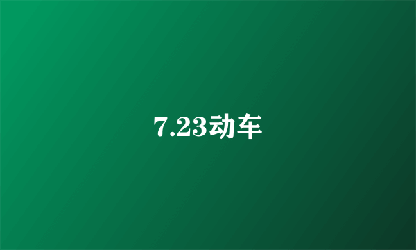 7.23动车