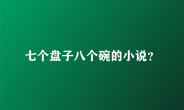 七个盘子八个碗的小说？