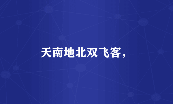 天南地北双飞客，