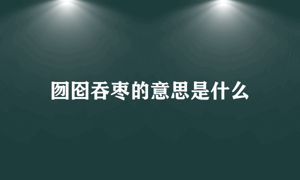 囫囵吞枣的意思是什么