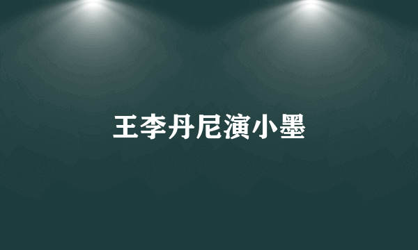 王李丹尼演小墨