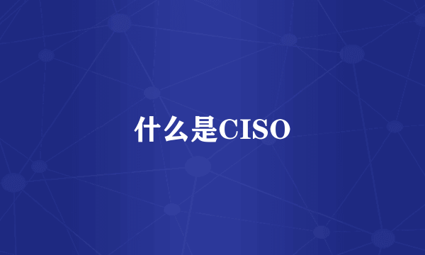 什么是CISO