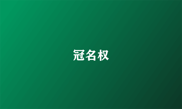 冠名权
