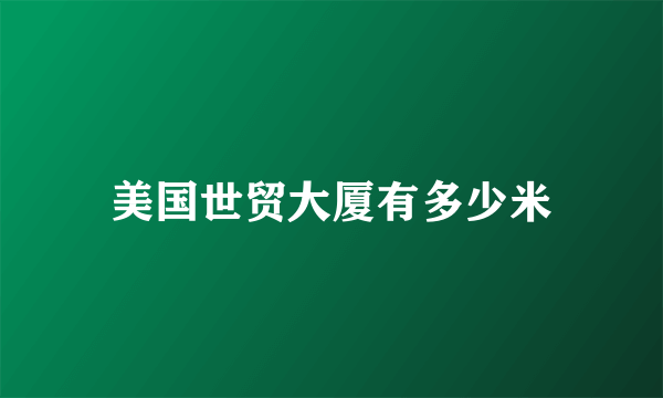 美国世贸大厦有多少米
