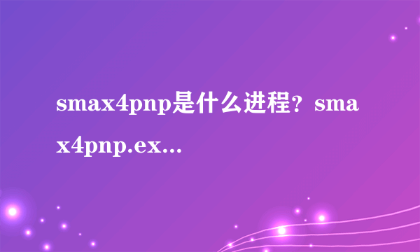 smax4pnp是什么进程？smax4pnp.exe进程能关闭吗？-飞外网