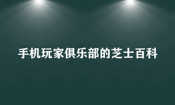 手机玩家俱乐部的芝士百科