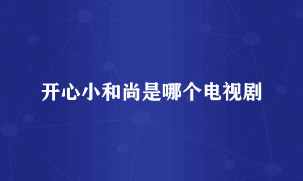 开心小和尚是哪个电视剧