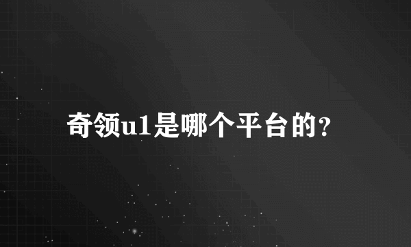 奇领u1是哪个平台的？