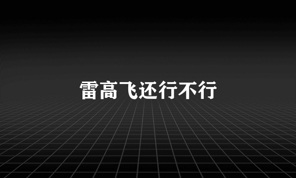 雷高飞还行不行