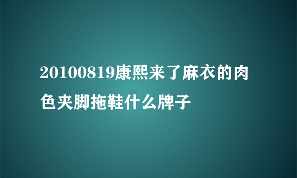 20100819康熙来了麻衣的肉色夹脚拖鞋什么牌子