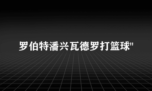 罗伯特潘兴瓦德罗打篮球