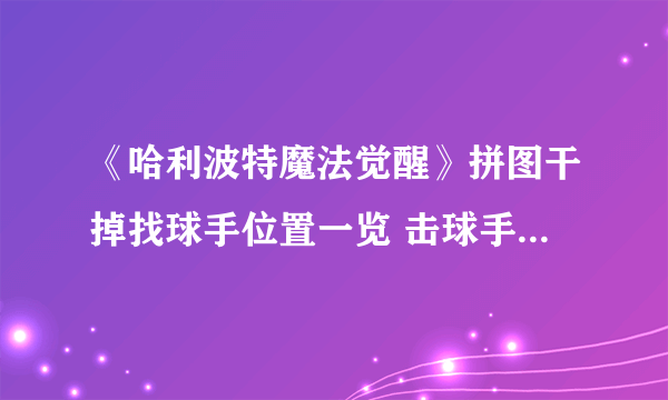 《哈利波特魔法觉醒》拼图干掉找球手位置一览 击球手的首要任务拼图在哪里