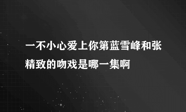 一不小心爱上你第蓝雪峰和张精致的吻戏是哪一集啊