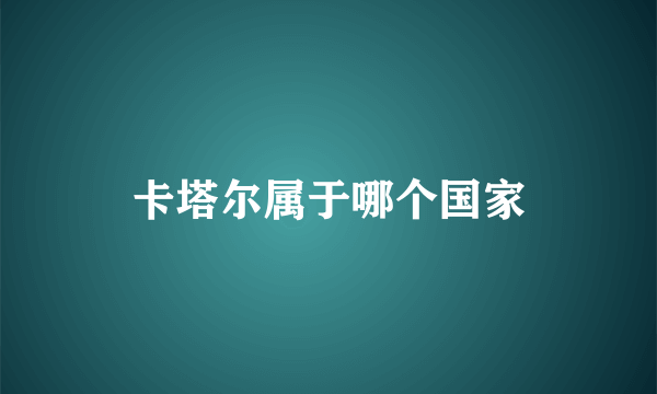 卡塔尔属于哪个国家