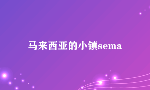 马来西亚的小镇sema