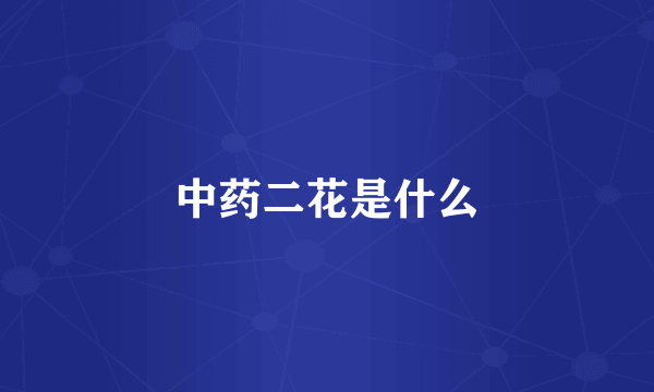 中药二花是什么