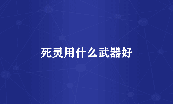 死灵用什么武器好