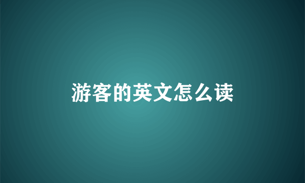 游客的英文怎么读
