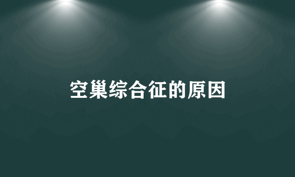 空巢综合征的原因