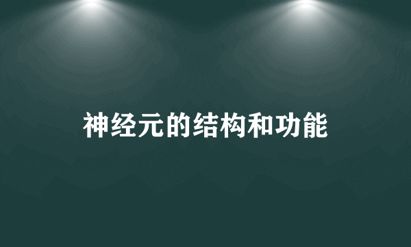 神经元的结构和功能