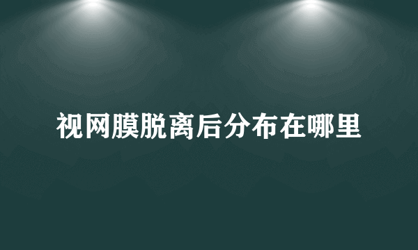 视网膜脱离后分布在哪里