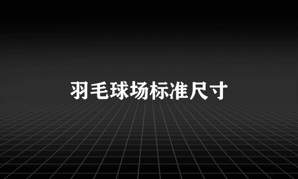羽毛球场标准尺寸