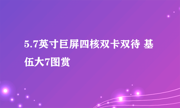 5.7英寸巨屏四核双卡双待 基伍大7图赏