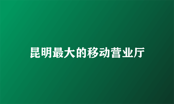 昆明最大的移动营业厅