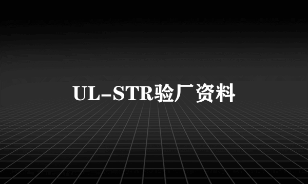 UL-STR验厂资料