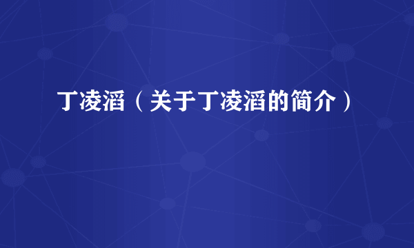 丁凌滔（关于丁凌滔的简介）