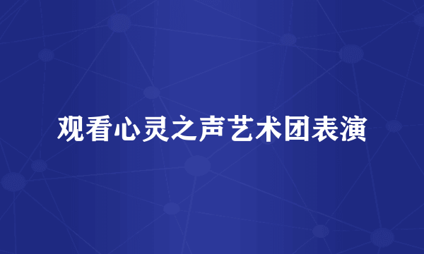 观看心灵之声艺术团表演