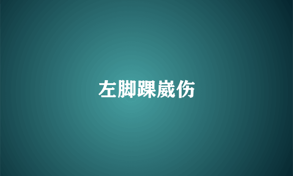 左脚踝崴伤