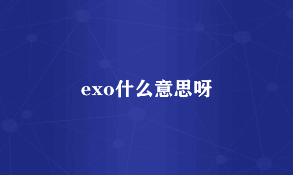 exo什么意思呀