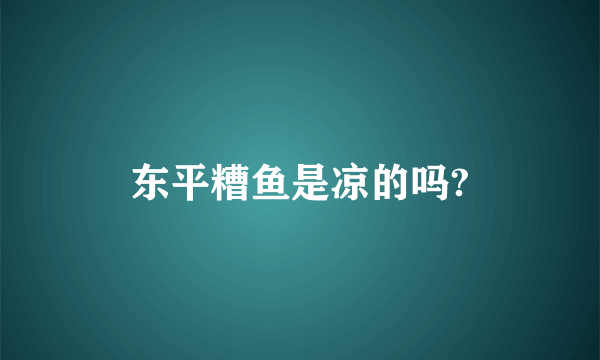 东平糟鱼是凉的吗?