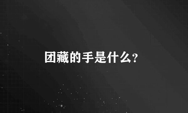 团藏的手是什么？