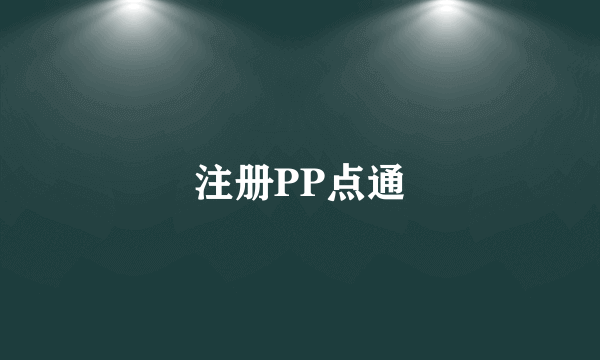 注册PP点通