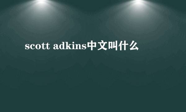 scott adkins中文叫什么