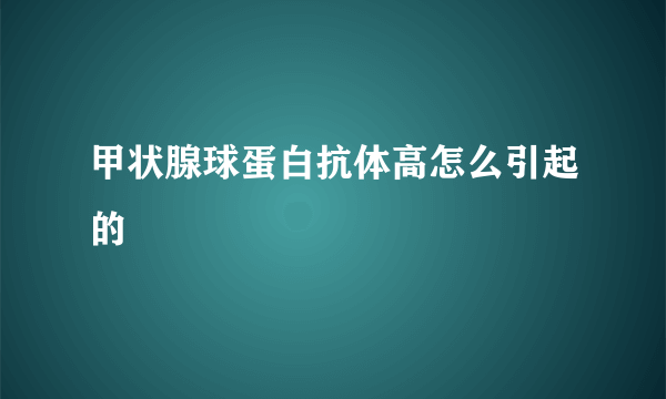 甲状腺球蛋白抗体高怎么引起的
