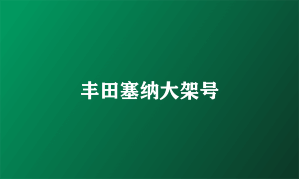 丰田塞纳大架号