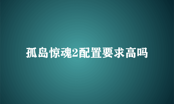 孤岛惊魂2配置要求高吗