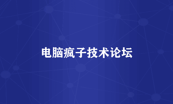 电脑疯子技术论坛
