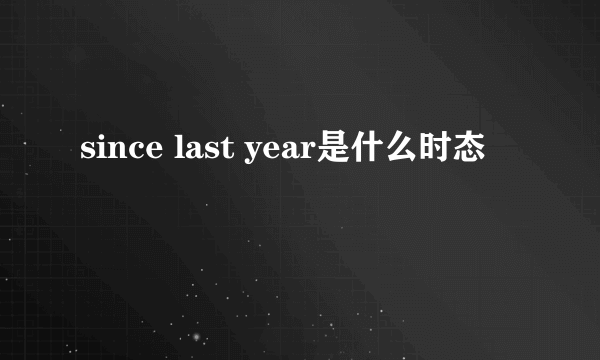 since last year是什么时态