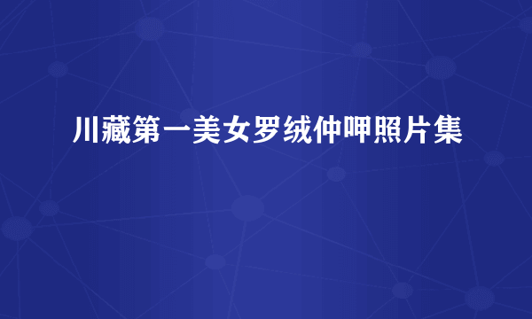 川藏第一美女罗绒仲呷照片集