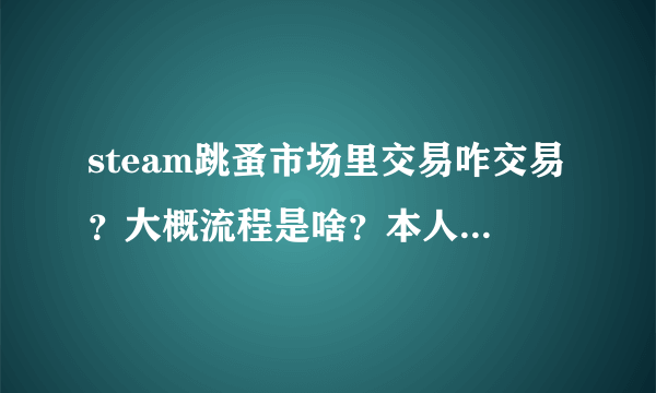 steam跳蚤市场里交易咋交易？大概流程是啥？本人小白，大神勿喷。