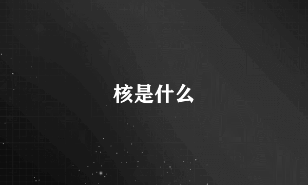 核是什么