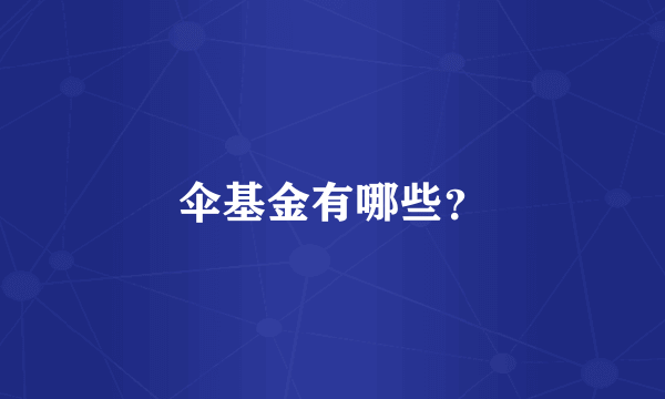 伞基金有哪些？