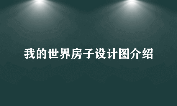 我的世界房子设计图介绍