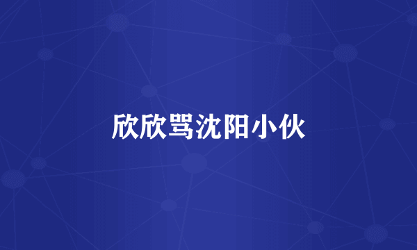 欣欣骂沈阳小伙