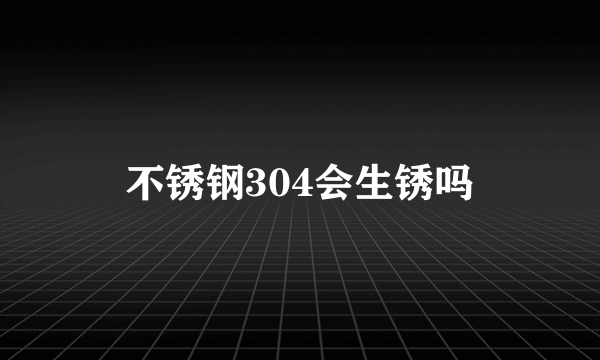 不锈钢304会生锈吗