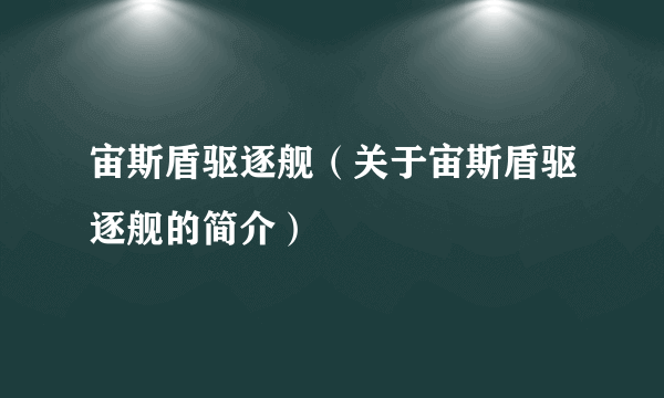 宙斯盾驱逐舰（关于宙斯盾驱逐舰的简介）